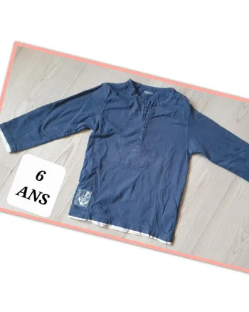 Maillot t-shirt manches longues 6ans garçon