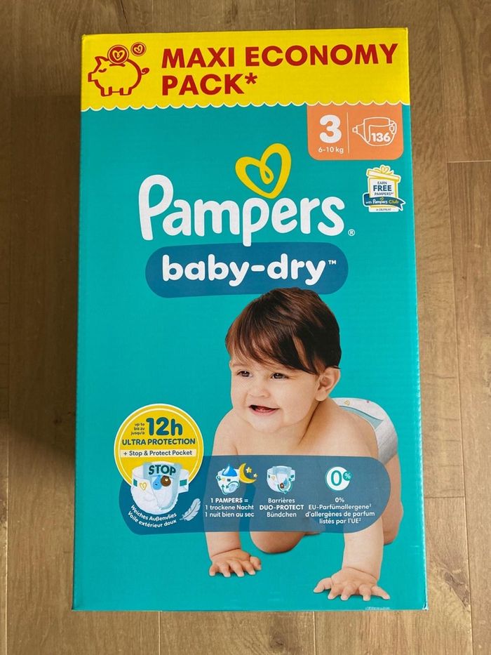 Couches Pampers baby dry taille 3 neuf - photo numéro 3