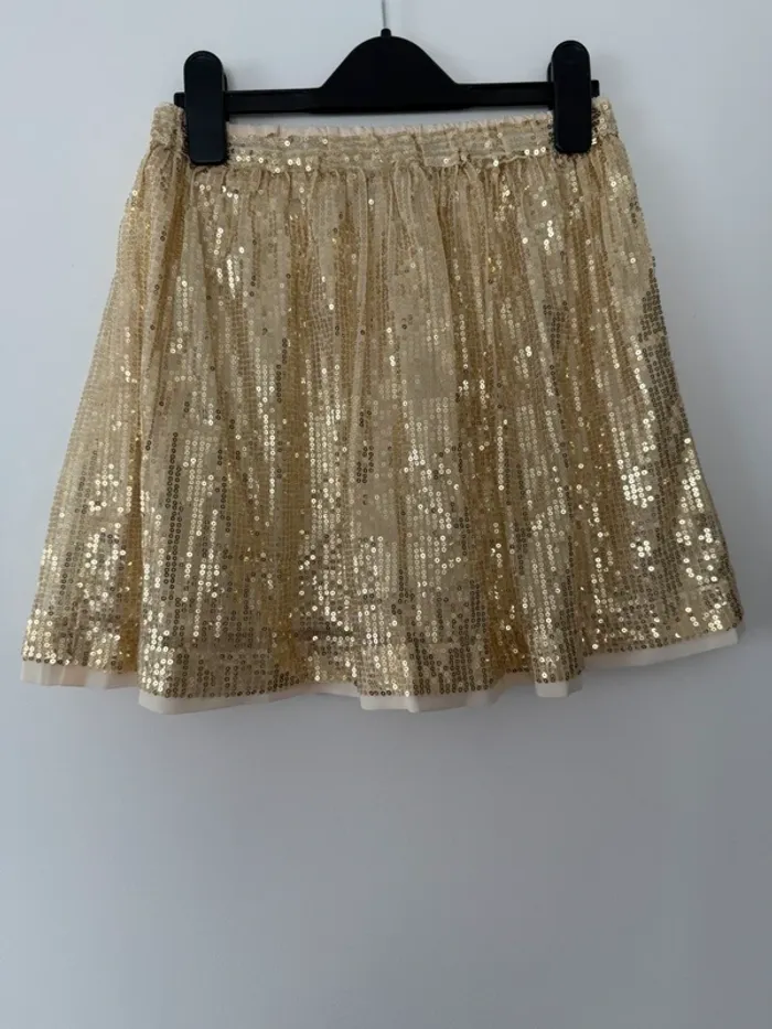 Mini jupe doré à sequin 12/14 ans