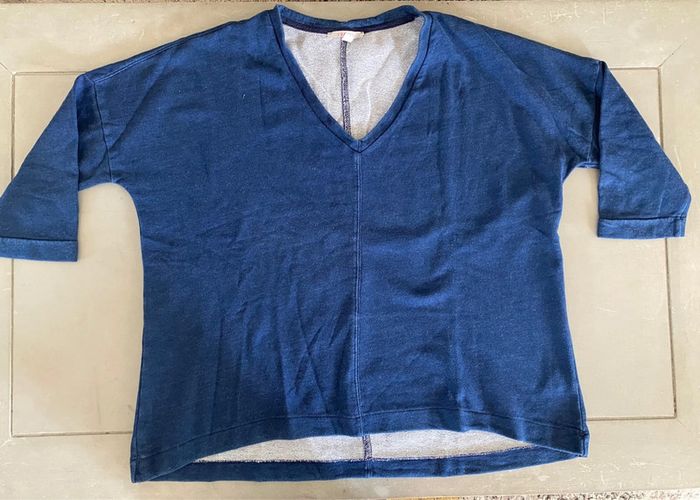 Sweat Esprit taille M / L coupe oversize bleu marine - photo numéro 6