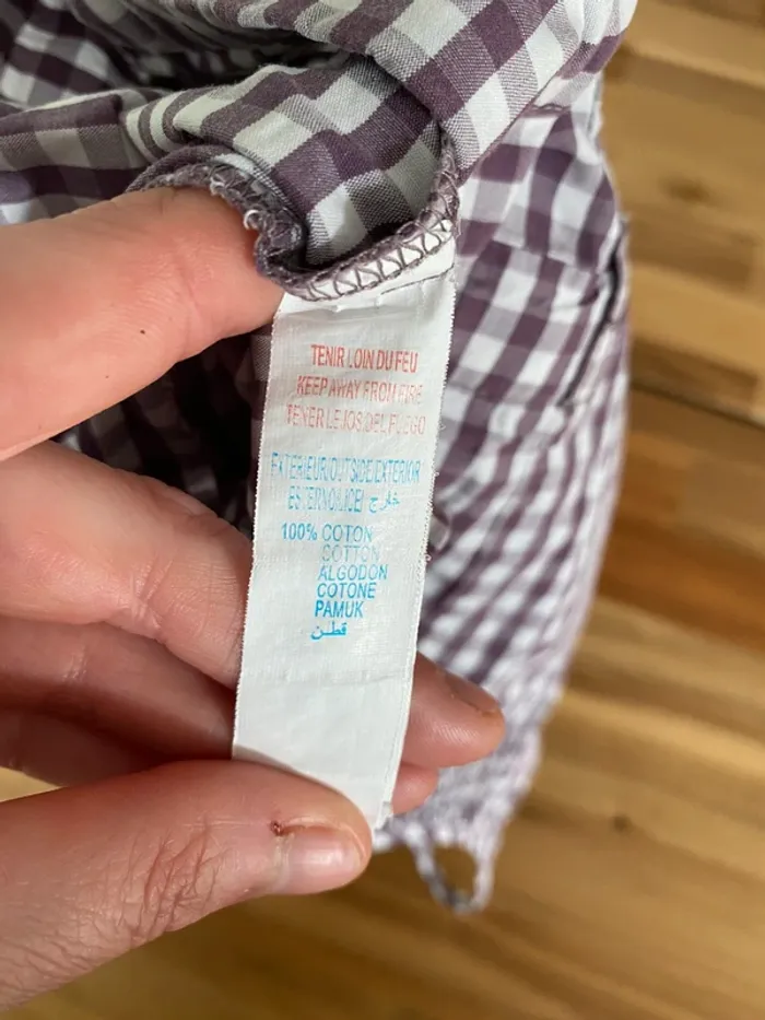 Combishort sergent major à carreau violet et blanc - photo numéro 9