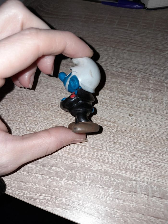 Magnifique stroumpf pompier ancien - photo numéro 2