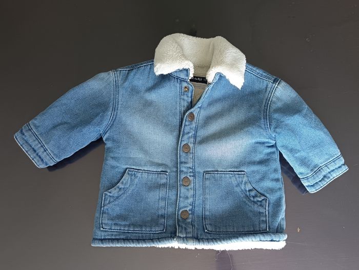Veste bébé hiver KIABI 18 mois – jean doublée chaude