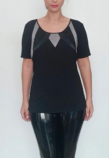 T-shirt soirée paillettes et sequins taille XL