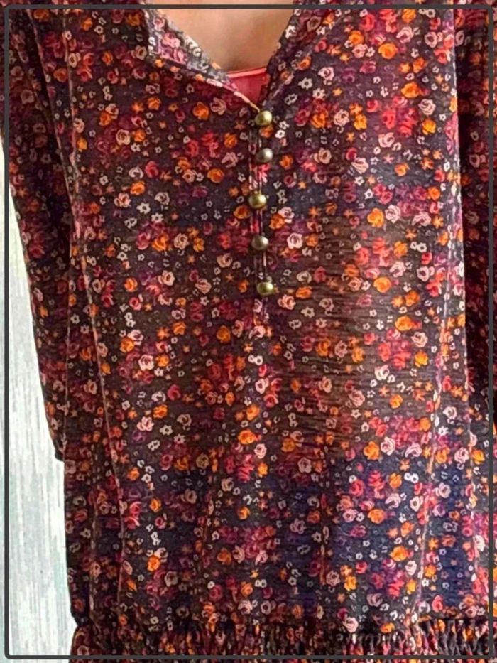 Blouse manche 3/4 taille 38 marque grain de malice - photo numéro 2