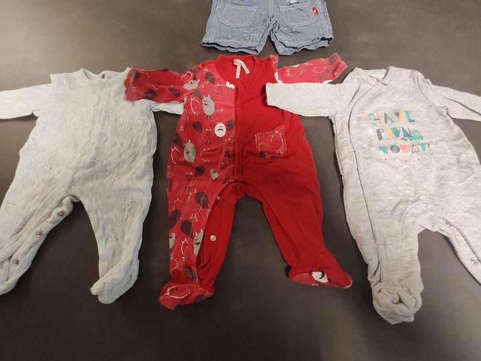 Lot vêtements bébé garçon – Taille 1 mois – Orchestra, Gémo, Kimbaloo - photo numéro 2