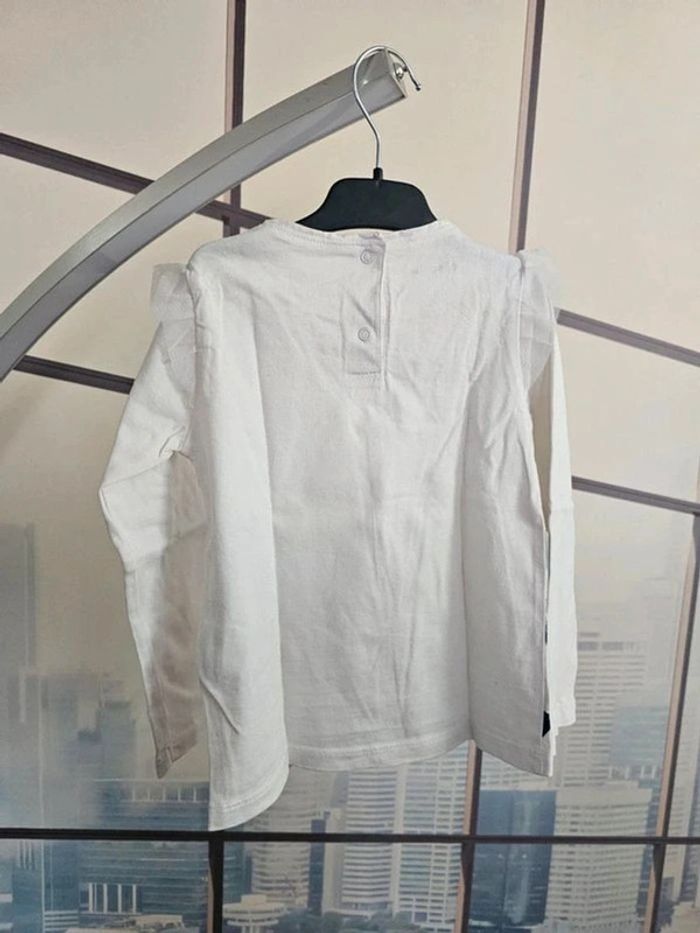 T-shirt manches longues blanc taille 36 mois - photo numéro 4