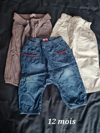 Lot pantalons 12 mois