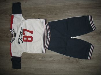 JOGGING 2 PIÈCES GARÇON : PANTALON + SWEAT SHIRT "H&M" - 6 / 9 MOIS - n°01