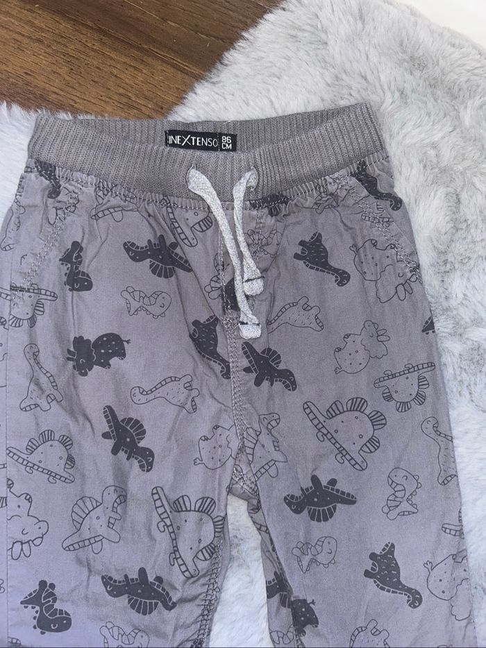 Pantalon gris dinosaures - 18 mois - In Extenso - photo numéro 2