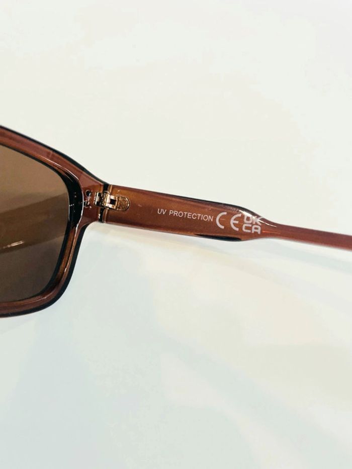 Lunette de soleil mixte marron miel uvprotection catégorie 3 taille moyenne - photo numéro 4