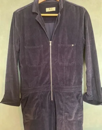 Combinaison velours côtelé bleu t.34/36