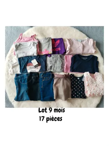 Lot vêtements fille 9 mois