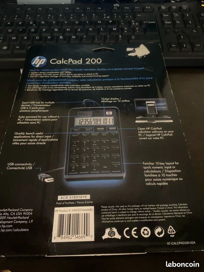 Calculatrice hp calcpad 200 Neuf avec étiquette·HP - photo numéro 2