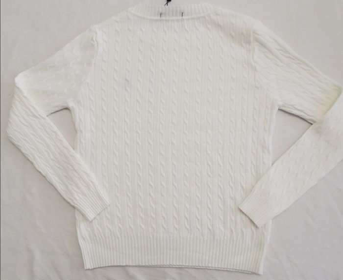 Pull torsadé Polo Ralph Lauren blanc taille XS - photo numéro 3