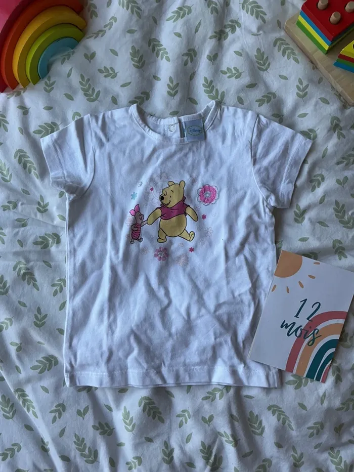 teeshirt manches courtes disney winnie 12 mois - photo numéro 2