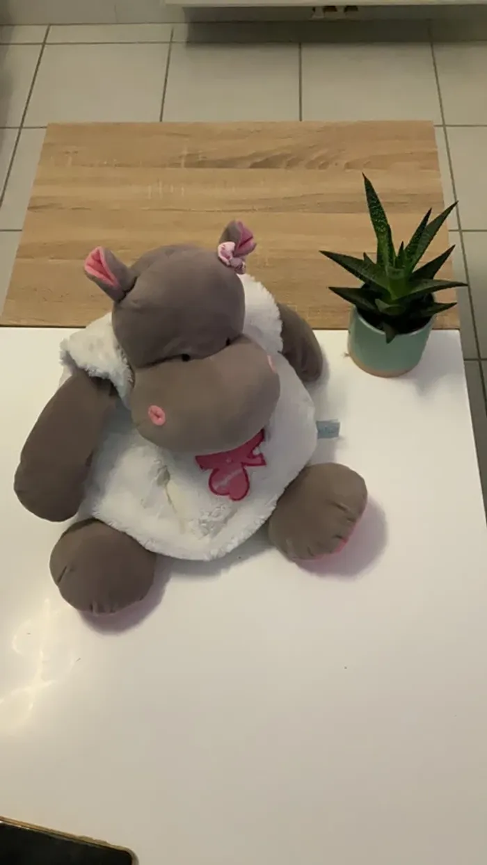 Hippopotame doudou range pyjama - photo numéro 2