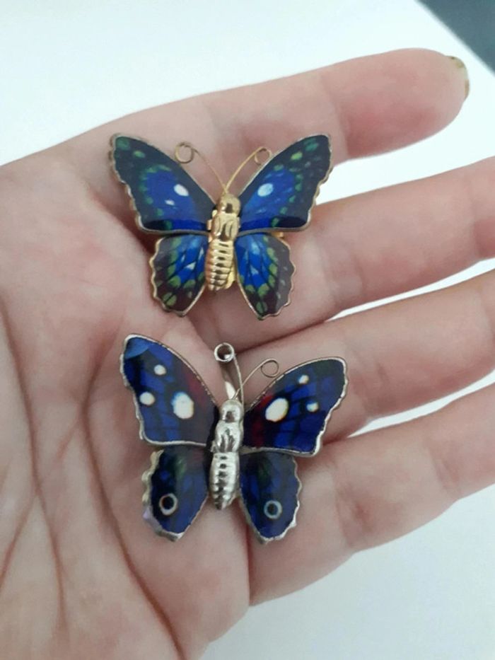 2 broch papillon vintage - photo numéro 3