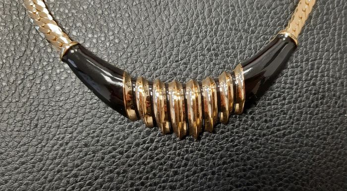 Magnifique collier vintage plastron raz du cou Orena Paris - photo numéro 5