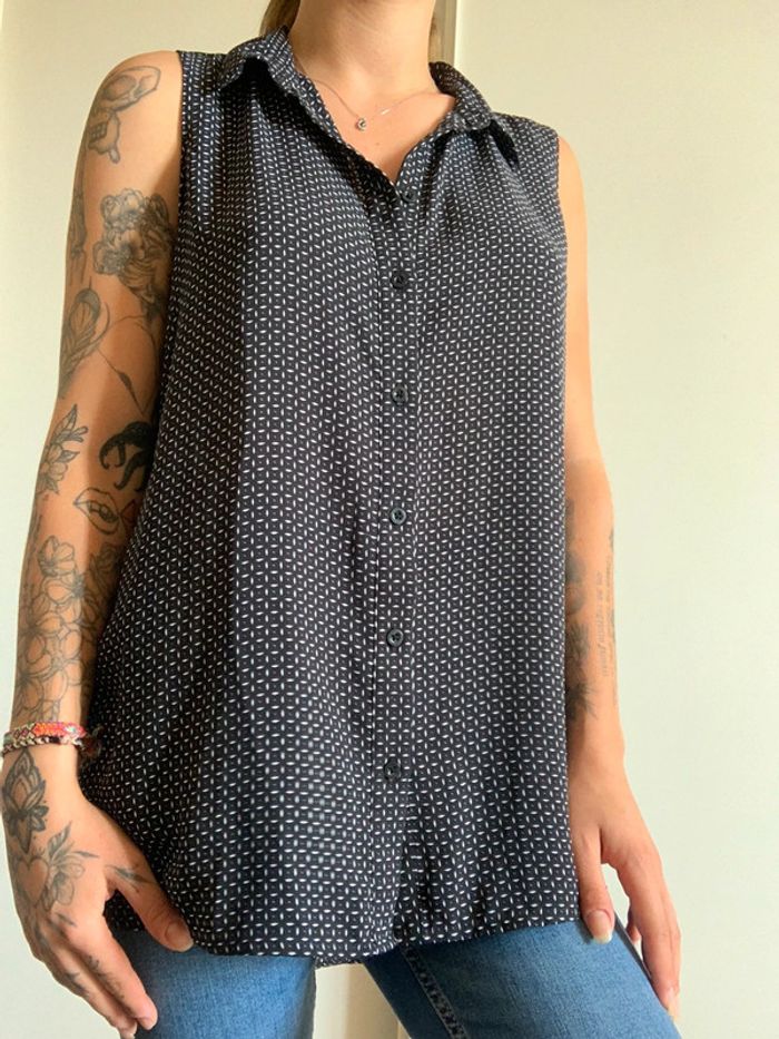 Blouse été noir et blanc La Halle taille 36 s - photo numéro 5