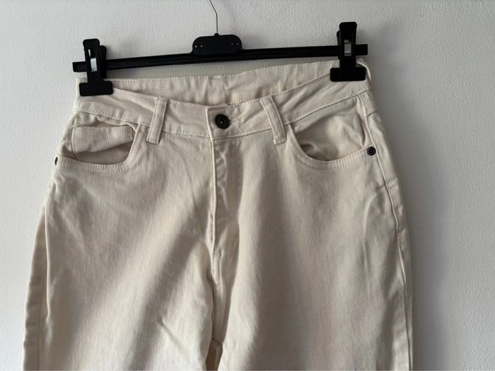 👖 Jolie jeans skinny crème taille haute 👖 - photo numéro 3