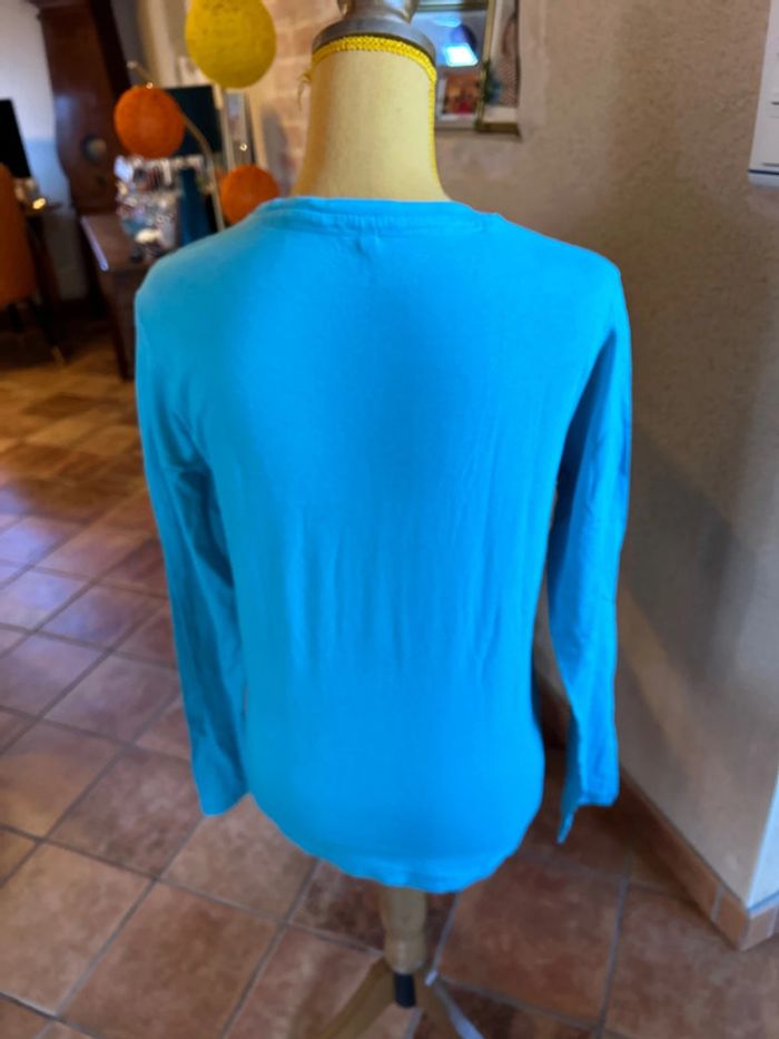 Liberto t shirt manches longues taille 14 ans turquoise - photo numéro 4