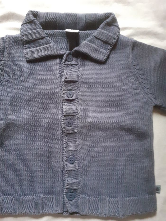 Veste bleu à col - photo numéro 2