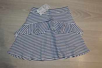 Jupe marine rayée Kiabi 6 ans neuf avec étiquette