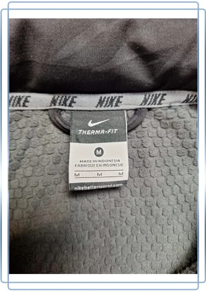 Veste a capuche vintage full zip nike femme taille M noire - brodé - photo numéro 12