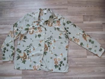 Chemisier beige grandes fleurs 44