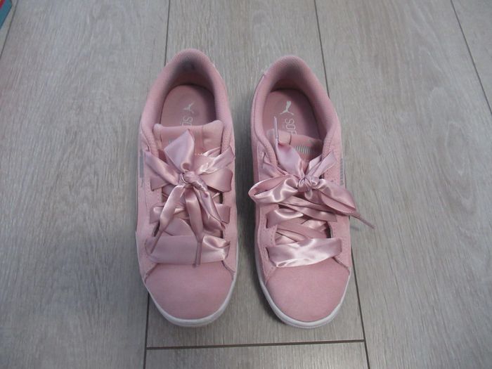 Baskets rose en daim avec lacets rubans soft foam PUMA Taille 37 - photo numéro 6