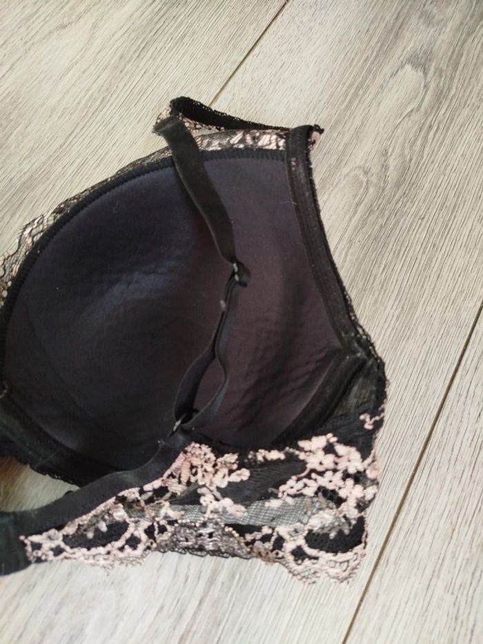 Soutien-gorge  Etam 90 D noir et rose - photo numéro 3