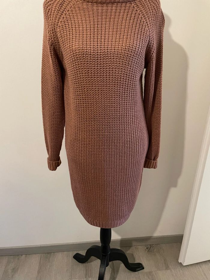 Robe pull grosse maille col roulé manches longues neuf taille 38 - photo numéro 3