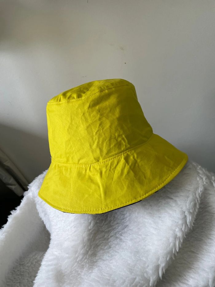 Bob réversible wax marine et jaune rond - photo numéro 3