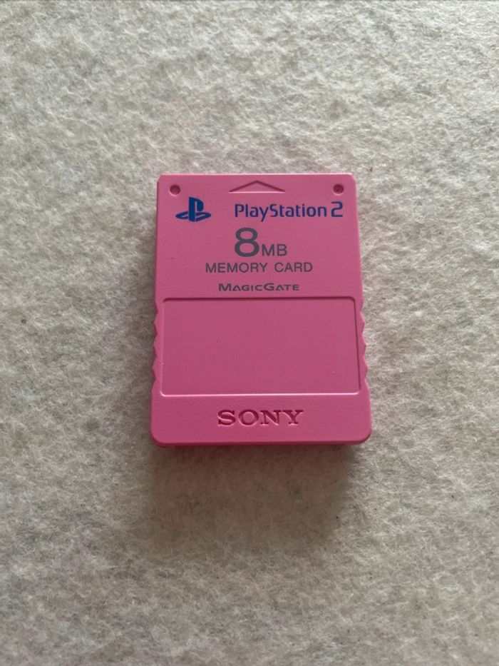 Carte Memoire Officiel memory card 8MB Rose Pink Sony Playstation 2