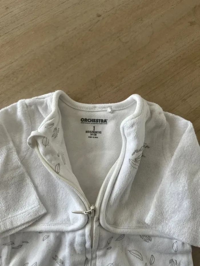 Vend pyjama 1 pièce marque orchestra taille 1 mois en très bonne état - photo numéro 3