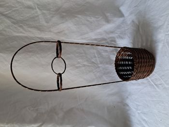 Panier panière porte bouteille cache pot orchidée en rotin osier roseau du Laos
