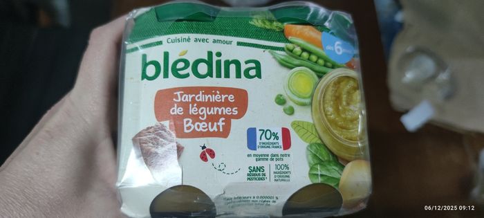 Bledina jardinière de légumes boeuf