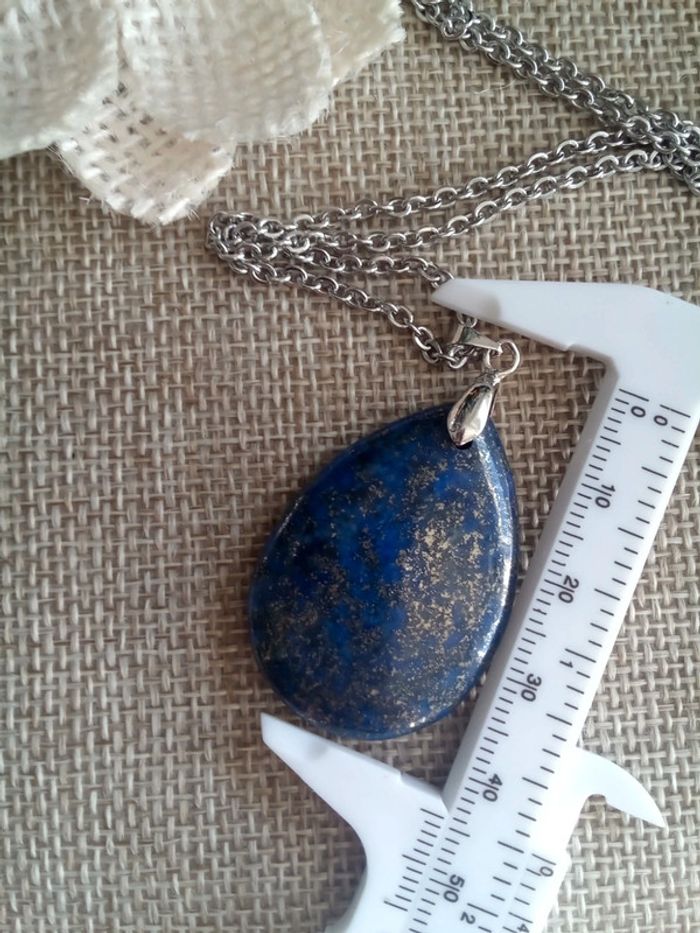 Collier pierre de lapiz lazuli - photo numéro 2