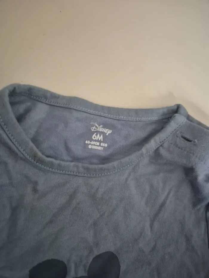 T-shirt à manches longues mickey 6 mois - photo numéro 3