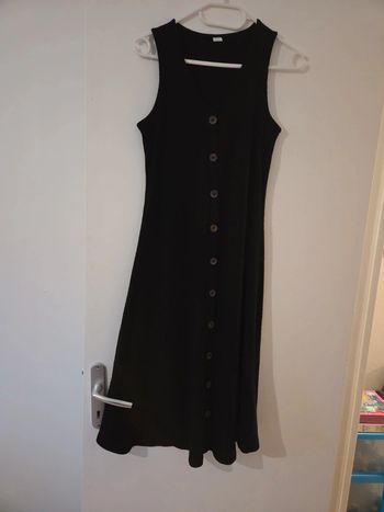 Robe longue femme été noir à bouton TBE taille S old navy