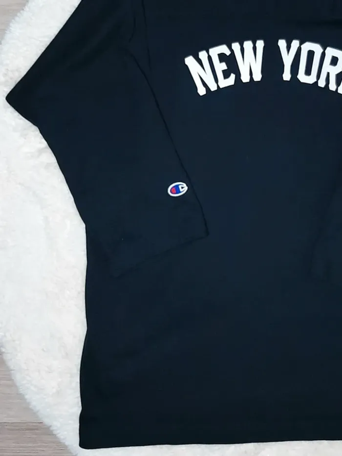 Sweat shirt manches 3/4 Champion femme taille M en très bon état - photo numéro 3