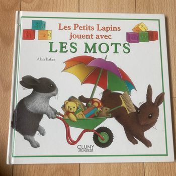 # livre# petits lapins jouent avec les mots
