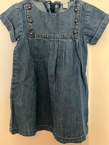 Robe manches courtes en jeans 24 mois Obaibi