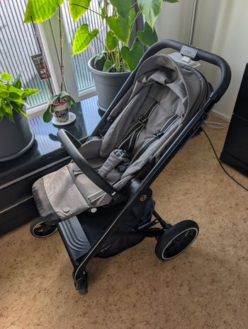 🖤 Poussette Cybex Balios S  ( nacelle + landau ) Couleur gris foncé / noir  – Bon état