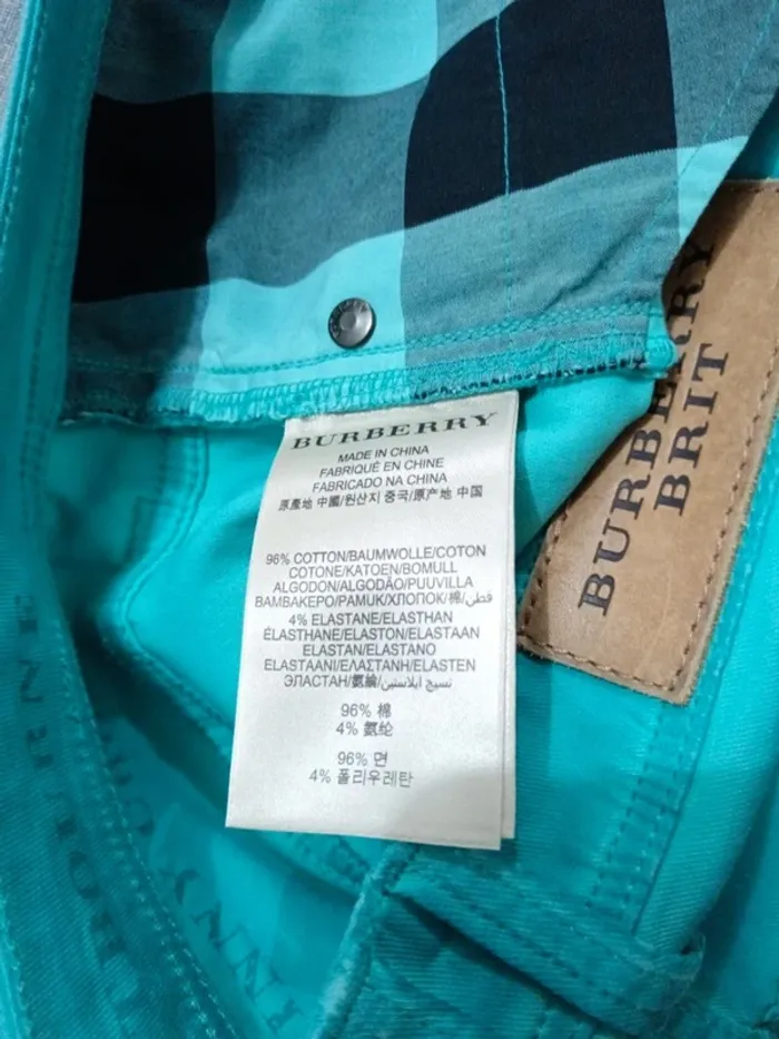 C63 pantalon turquoise Burberry W29 - photo numéro 7
