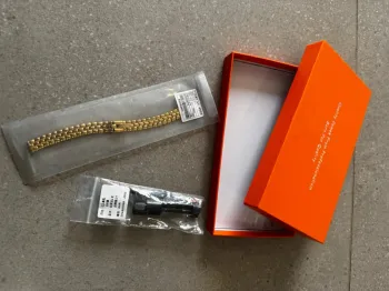 Bracelet de montre en acier inoxydable doré , 10mm, neuf