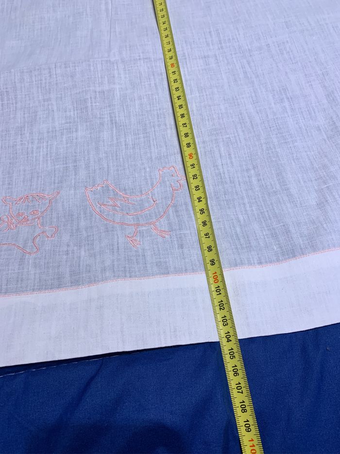 Drap animaux roses ancien vintage / enfant bébé / rose 104x79cm - photo numéro 3