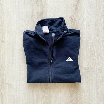 Adidas Sportwear Vintage Veste survêtement Noir Unisexe Exclusive Y2K en très bon état (Taille 13/14 Ans)