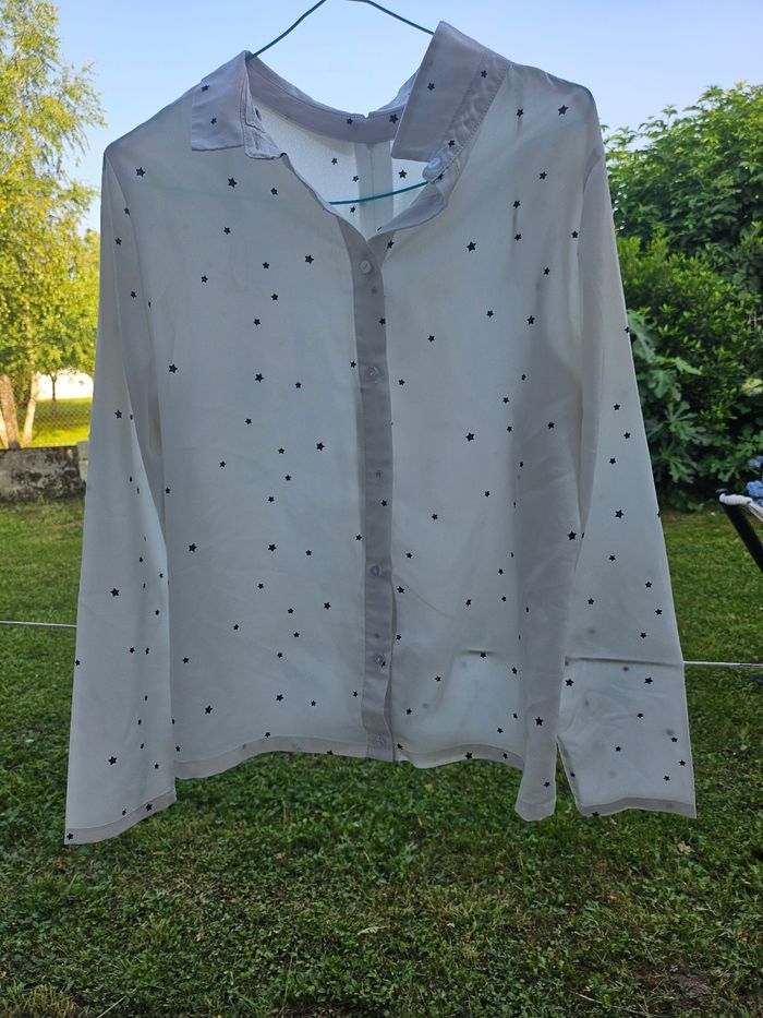 Chemisier blanc etoilé - photo numéro 3